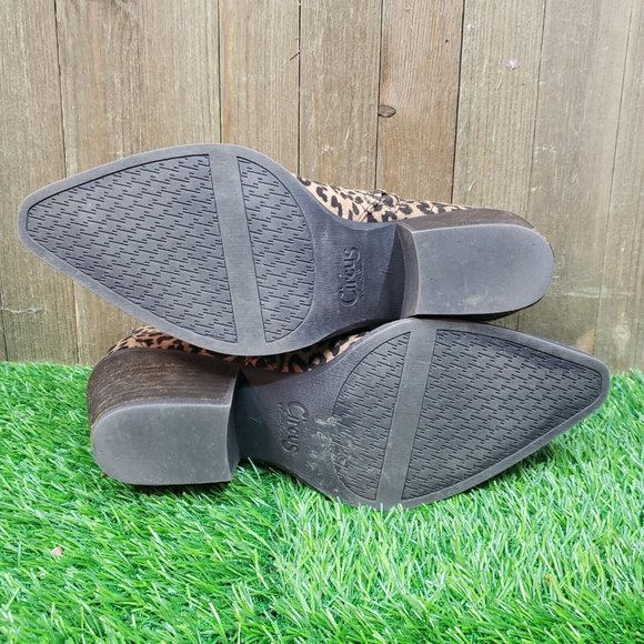 Circus by Sam Edelman WHISTLER Tan/Brown Leopard Bootie - SIZE 7M - Picture 6 of 9